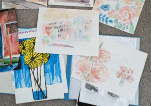 Image of assorted paintings
